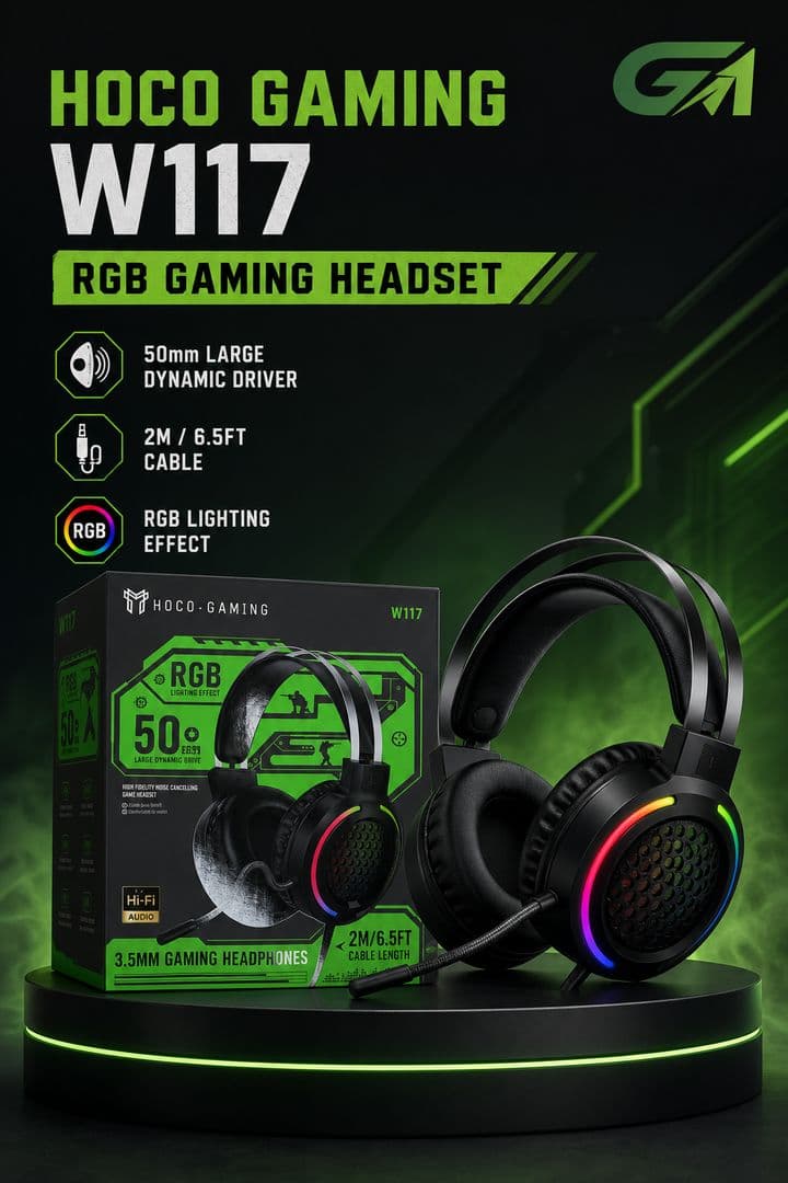 HOCO W117 RGB Gaming Headset