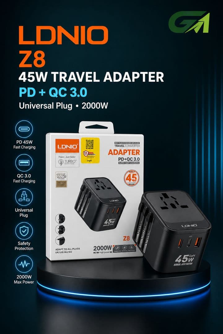 LDNIO Z8 45W Travel Adapter
