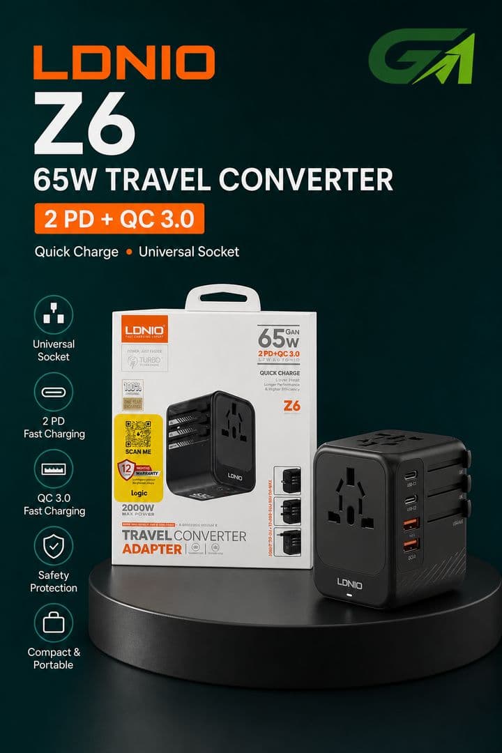 LDNIO Z6 65W Travel Converter
