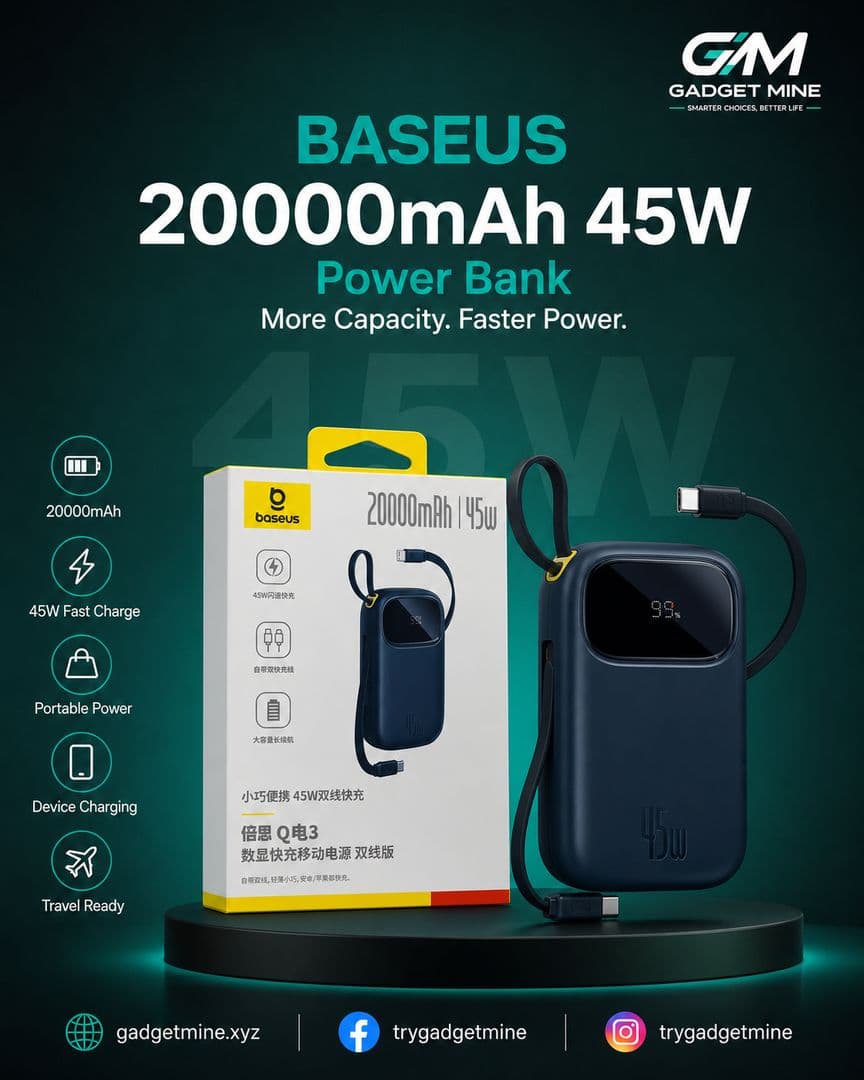 Baseus 20000mAh 45W Power Bank