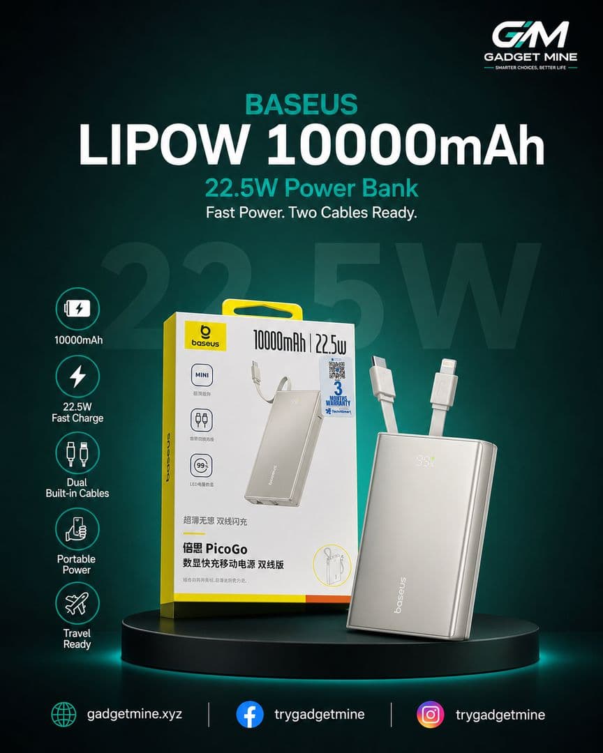 Baseus Lipow 10000mAh 22.5W Power Bank
