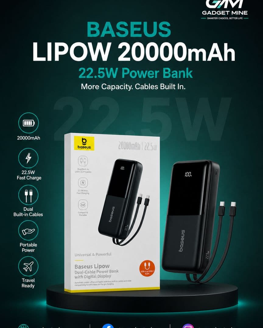 Baseus Lipow 20000mAh 22.5W Power Bank