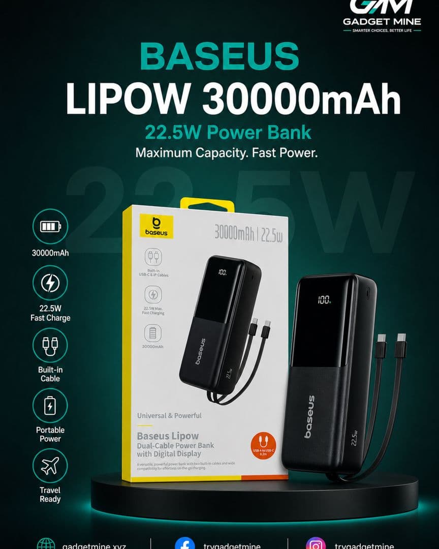 Baseus Lipow 30000mAh 22.5W Power Bank