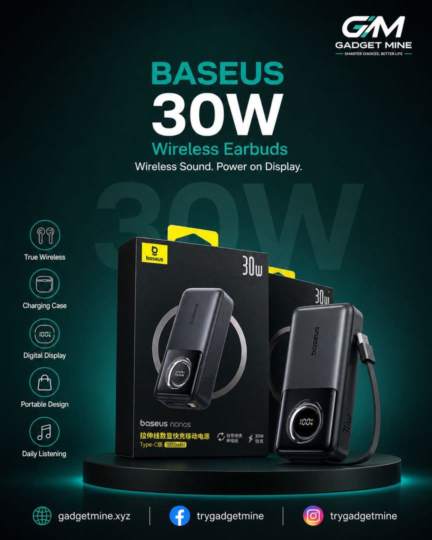 Baseus 30W Wireless Earbuds