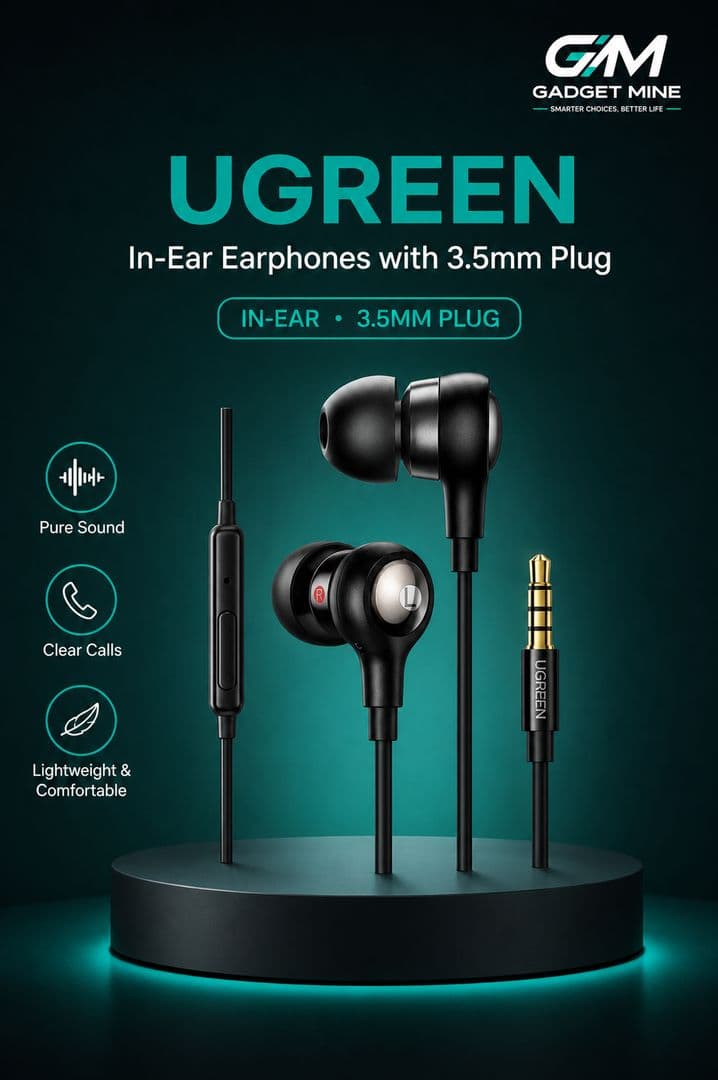 UGREEN In-Ear Earphones with 3.5mm Plug