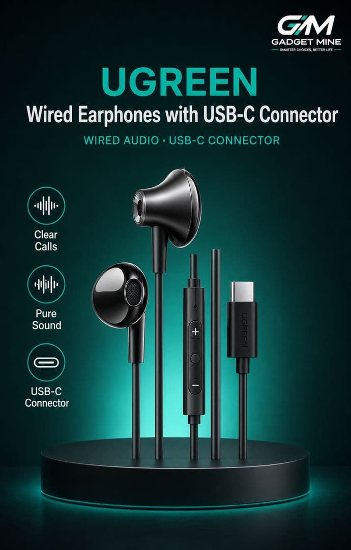 UGREEN Wired Earphones with USB-C Connector