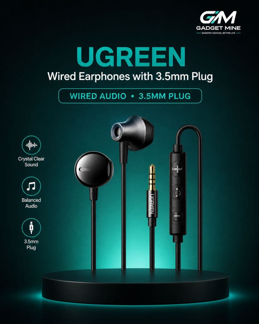 UGREEN Wired Earphones with 3.5mm Plug